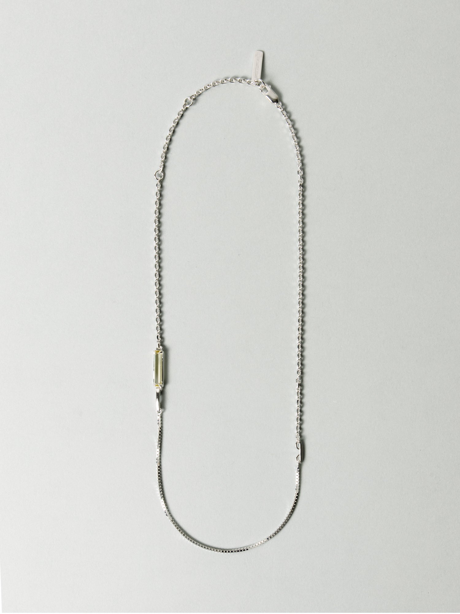 SILVER RECTANGULAR SLENDER MIXED CHAIN – SWEETLIMEJUICE