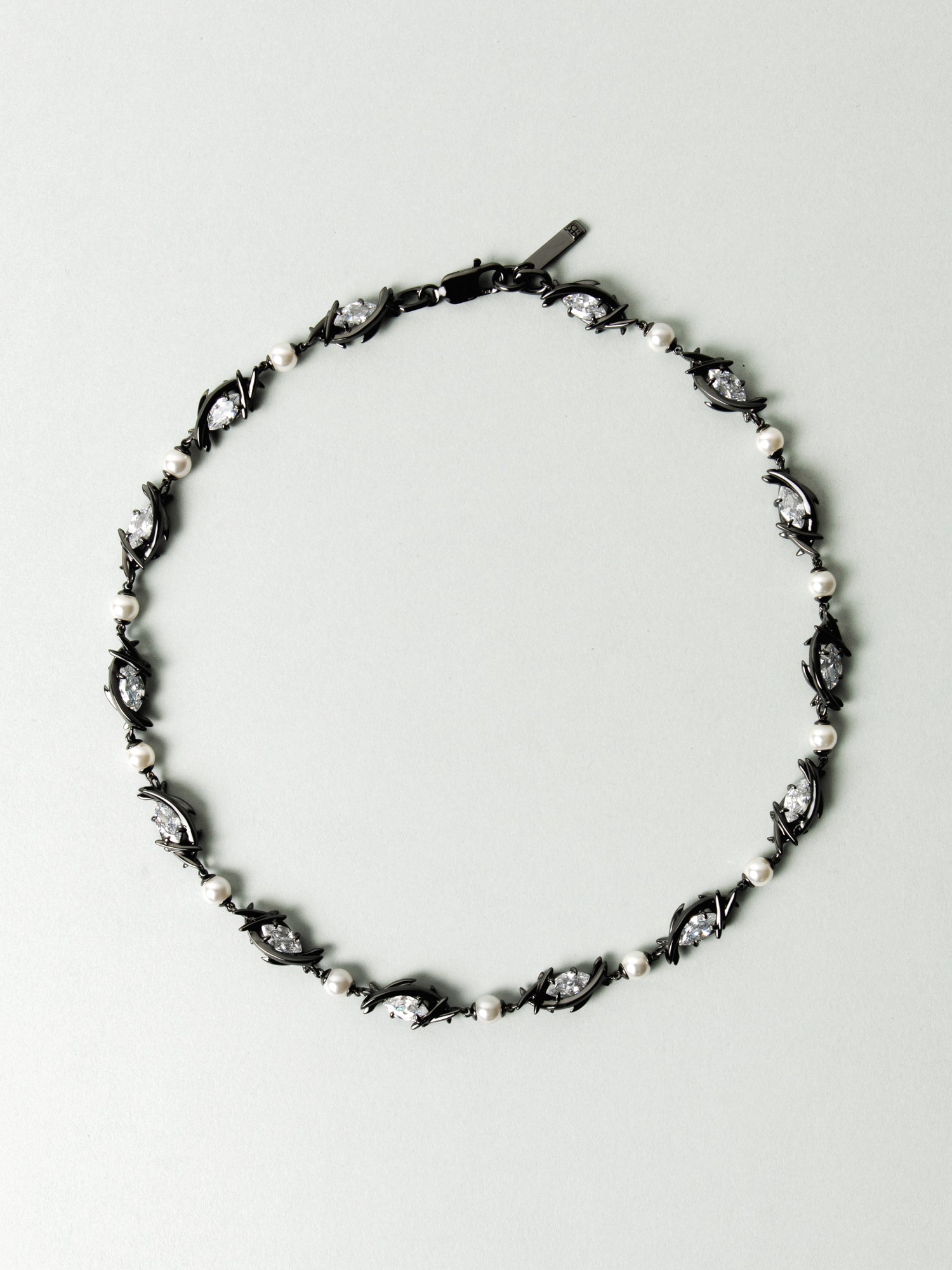 BLACK ERYN NAVETTE PEARL CHOKER - CLEAR