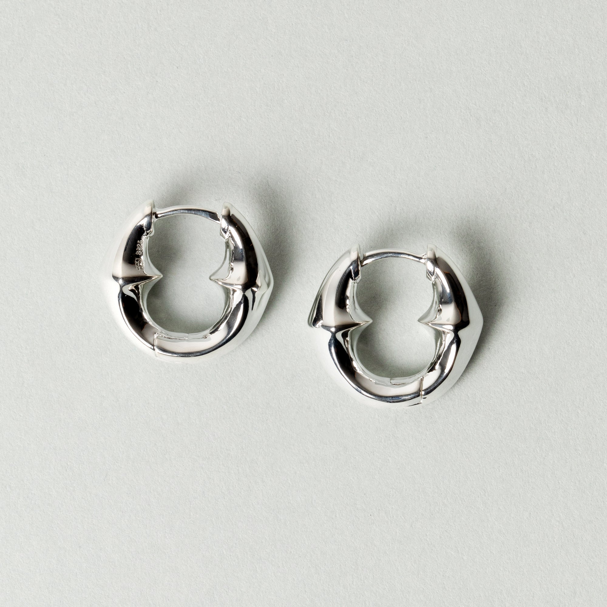 SILVER SMA SURINITY HOOP PAIR EARRINGS