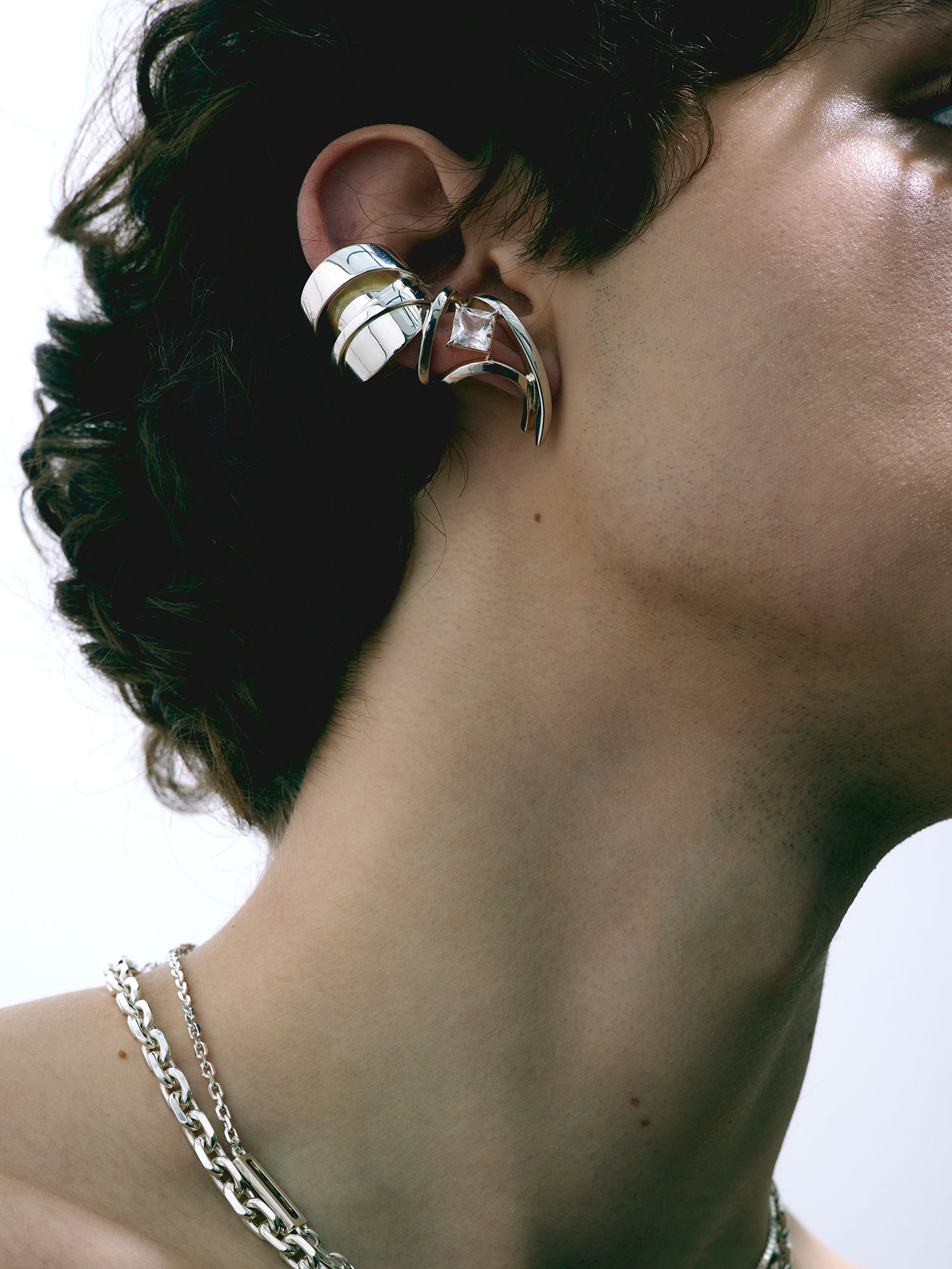 SILVER ECHMIA EAR CUF
